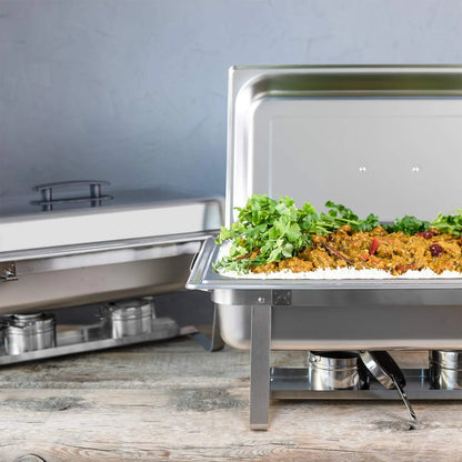 4 Pack 8 Quart Stainless Steel Chafing Dish