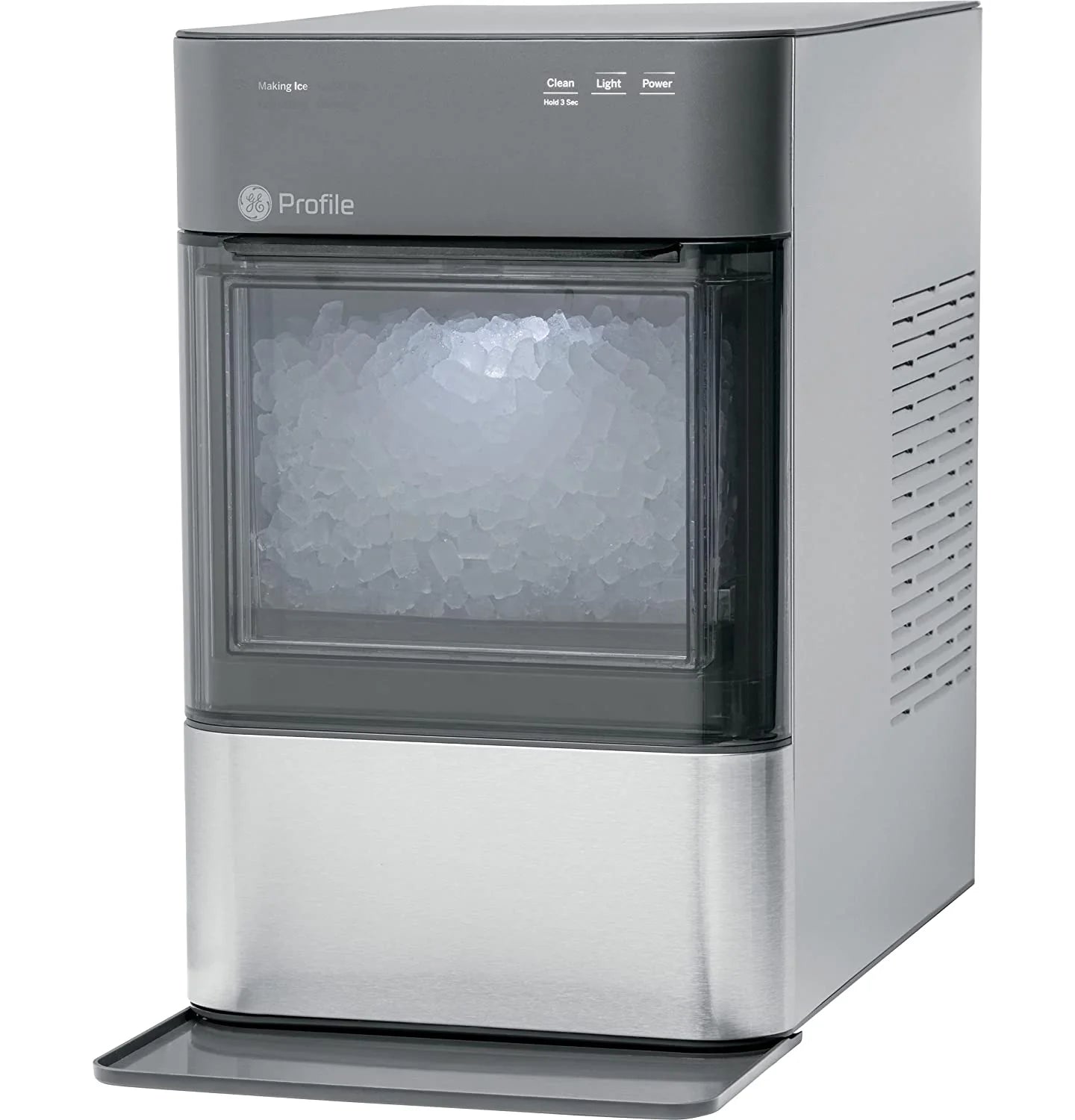 2.0 Countertop Nugget Ice Maker | Ice Machine with WiFi Connectivity | Smart Home Kitchen Essentials | Black Stainless