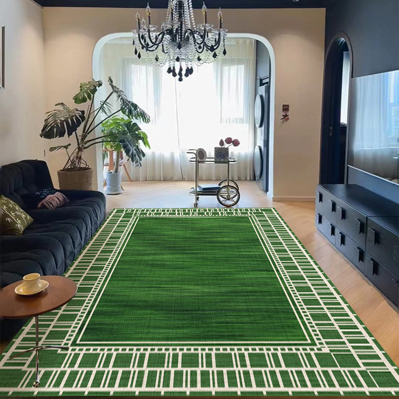 Colorful Patchwork Printed Crystal Velvet Area Rug Non-Slip Washable Rectangular Carpet