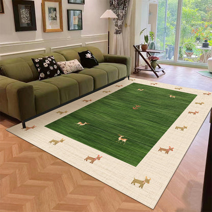 Colorful Patchwork Printed Crystal Velvet Area Rug Non-Slip Washable Rectangular Carpet