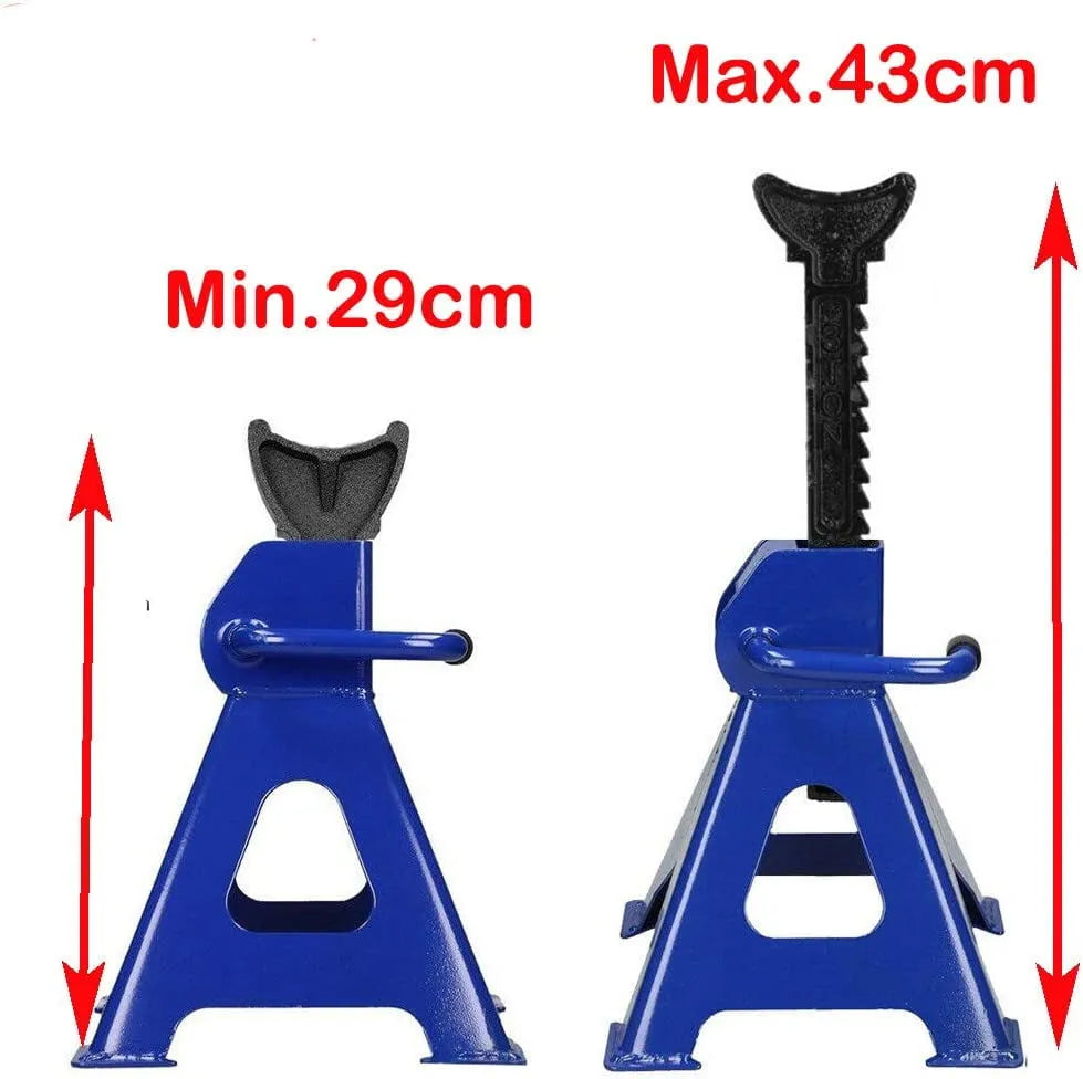 2T Floor Jack Car Trolley Jack Hydraulic Jack Quick Lift Jack with 2pcs Axle Stands 3 Ton