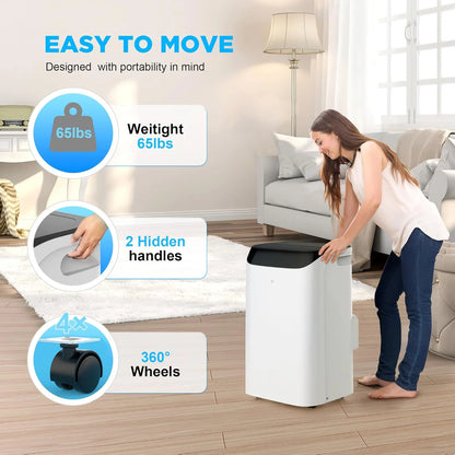 14000 BTU Portable Air Conditioners with Remote Control, 3-in-1 Free Standing Cooling AC Unit with Fan & Dehumidifier, Cools Room up to 700 sq.ft, Smart/Sleep Mode,3 Speed,Auto Swing,24H Timer